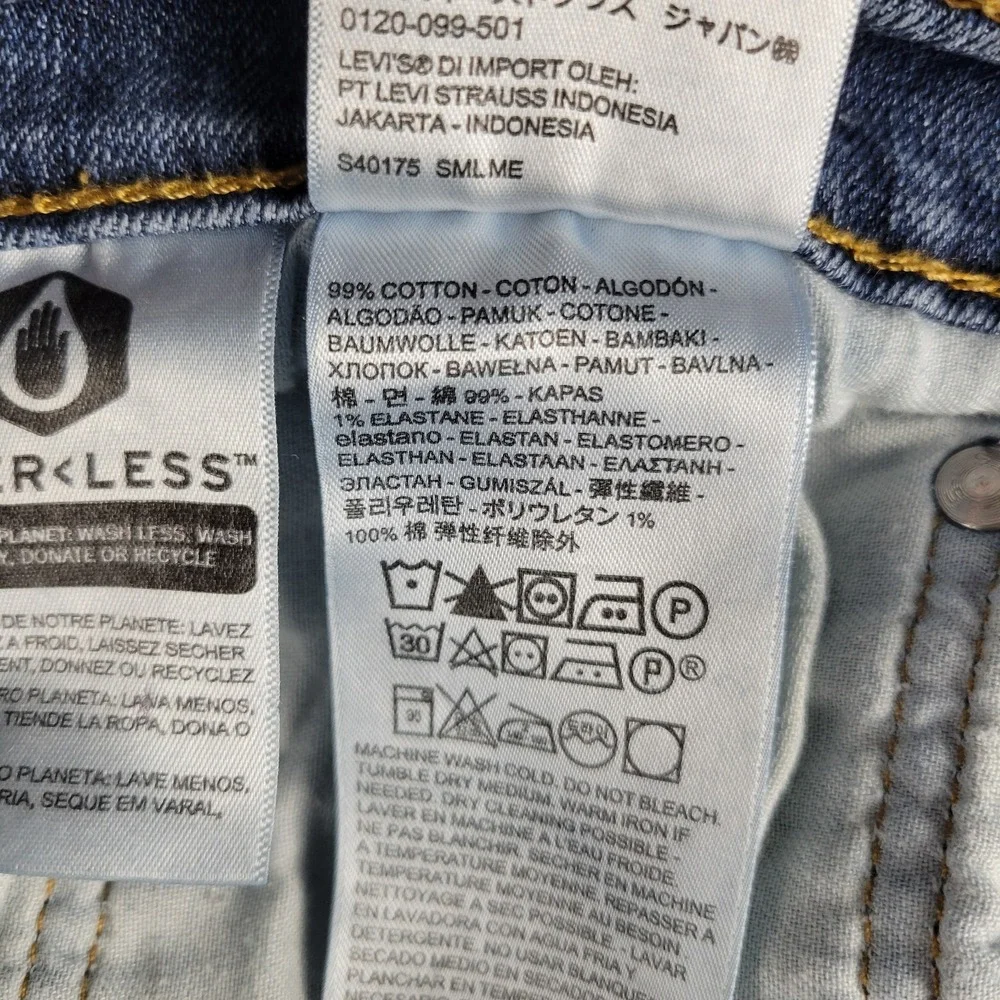 Levis 559 Jeans Mens 38x34 Blue Relaxed Straight Leg Mid Rise Stretch Denim